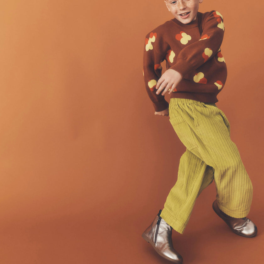 Kids Ever Acid Green Cord Trousers