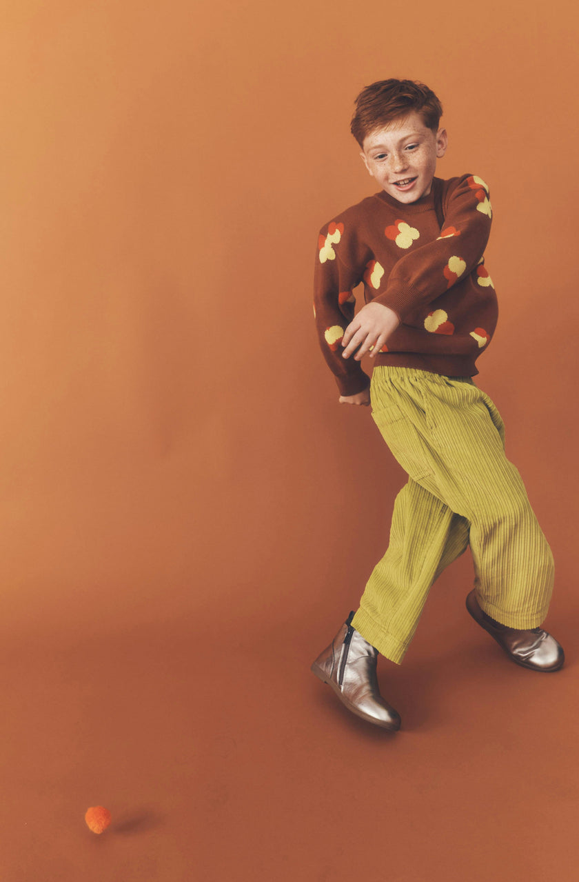 Kids Ever Acid Green Cord Trousers