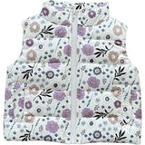 Puffer Vest Winter Floral