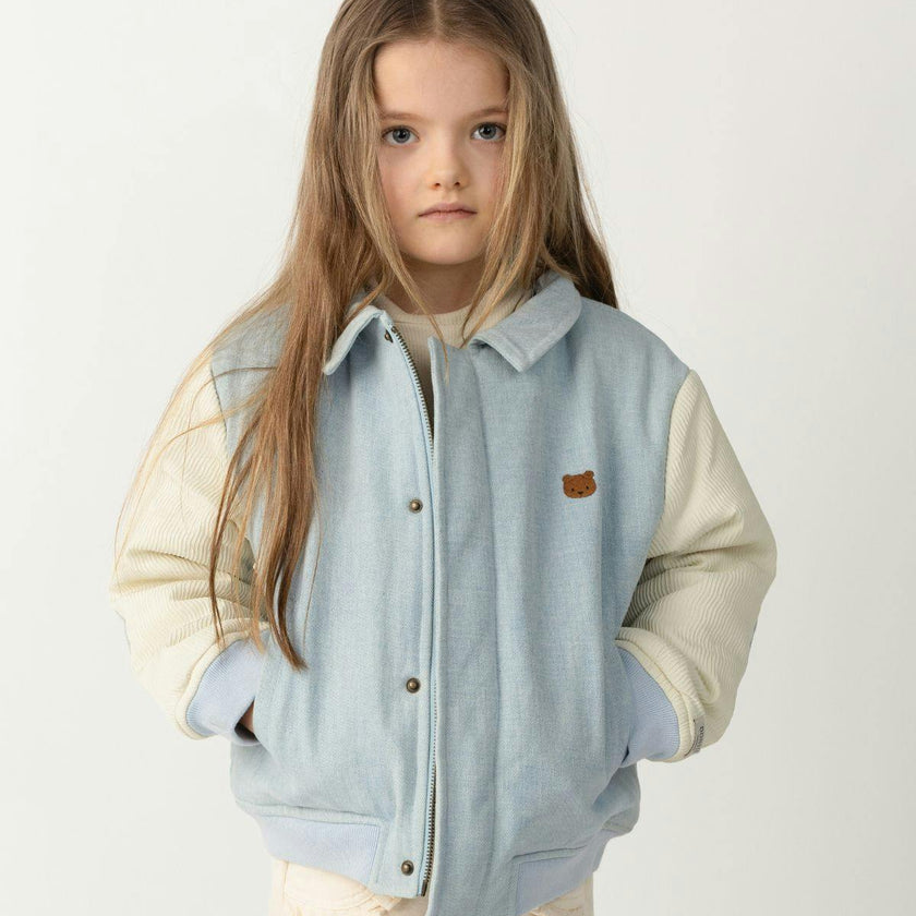 Zemmie Denim Jacket | Bear | Ice Blue