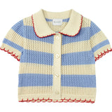 Mipounet SS26 Vita, Cardigan Ecru Blue