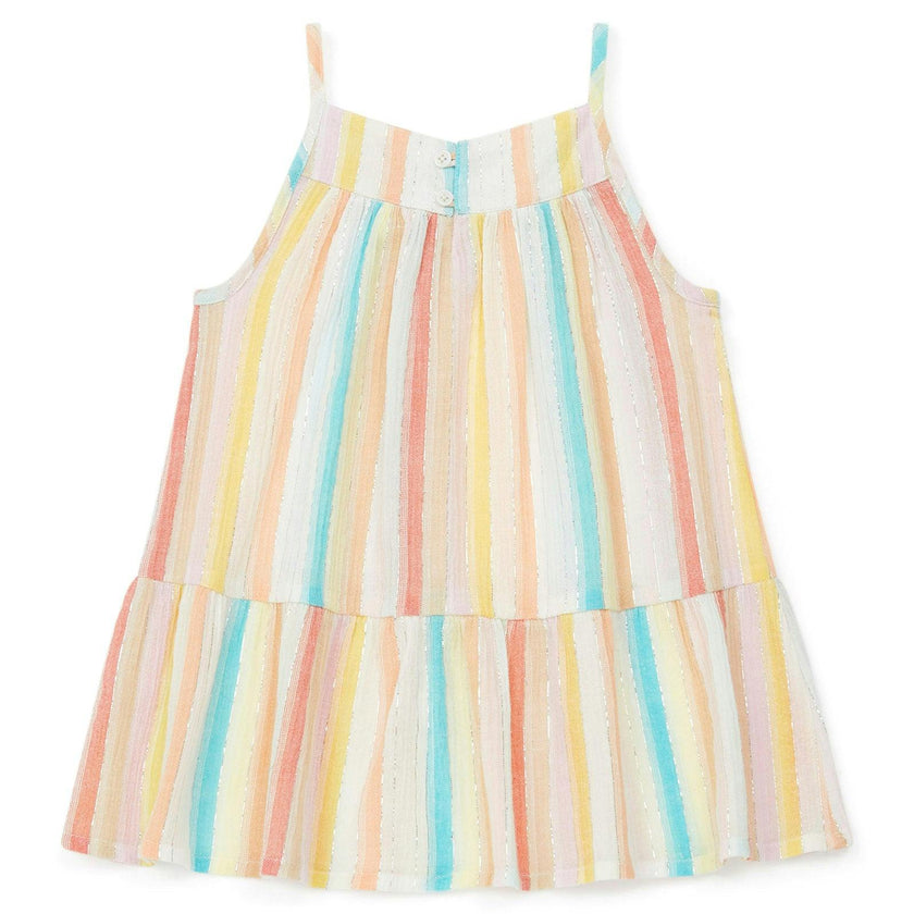 Striped Lurex Swing Top
