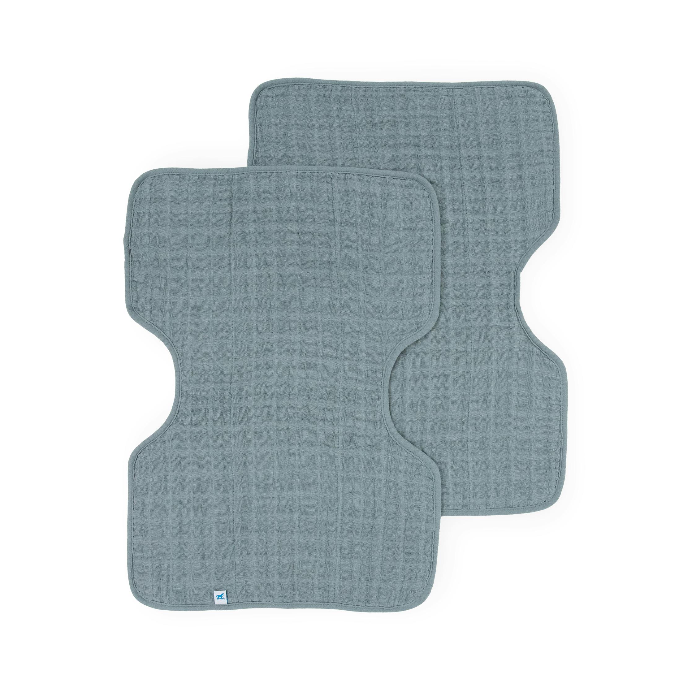 Cotton Muslin Burp Cloth 2 Pack - Sea