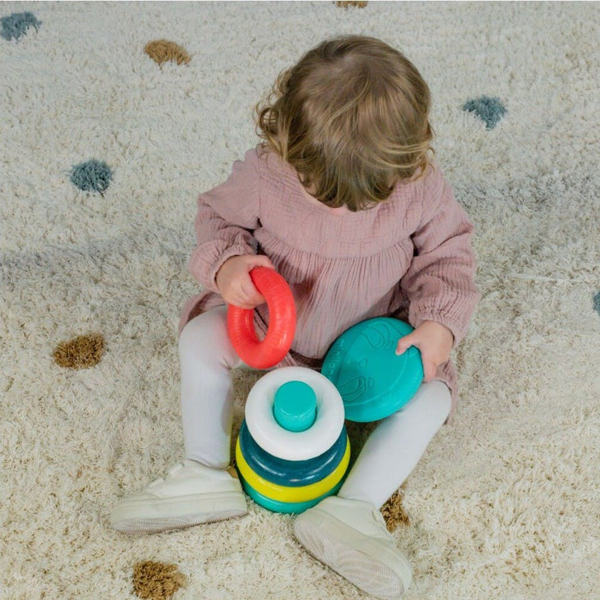 Feel to Learn: Tower stacking and rolling rings