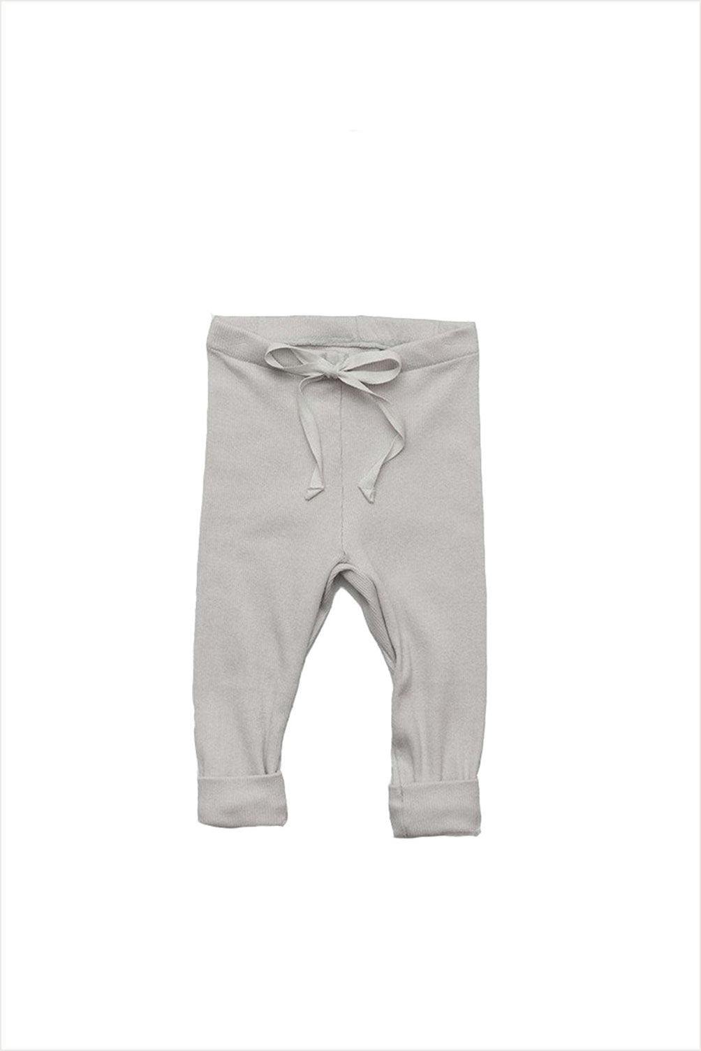 Rib Baby Legging Pale Gray