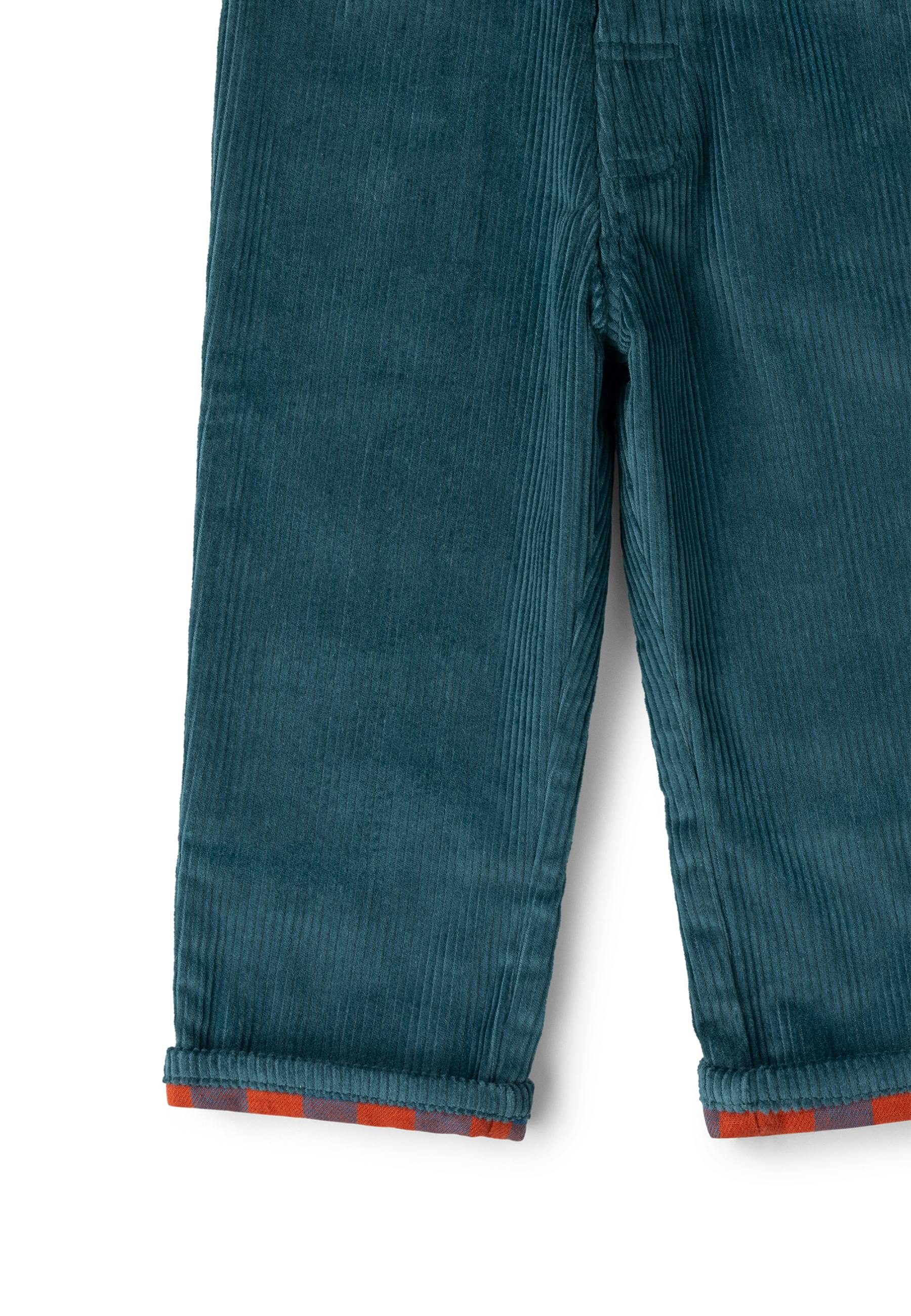 Calm Sea Corduroy Lined Adventure Jeans, Blue
