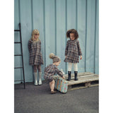 Sweet Plaid Long Puff Sleeve Top & Shorts Set