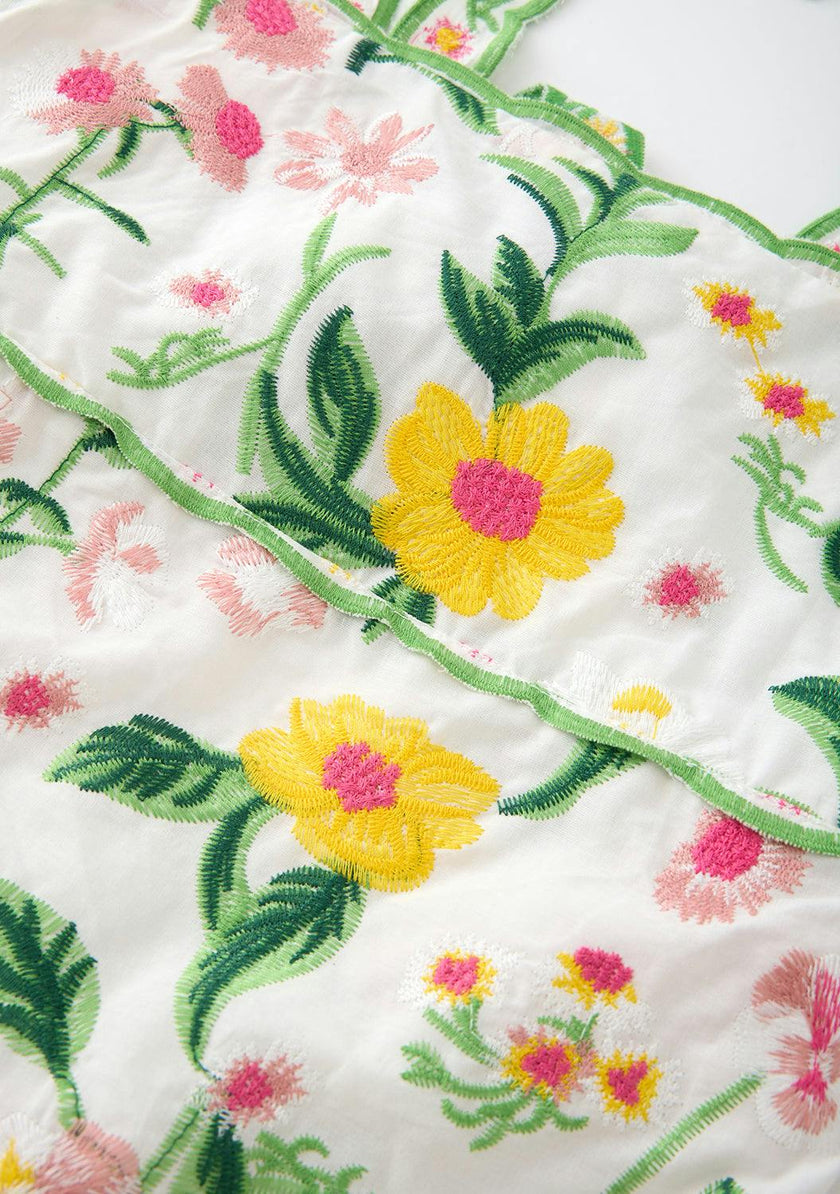 Kaylee Cotton Embroidered Maxi Dress