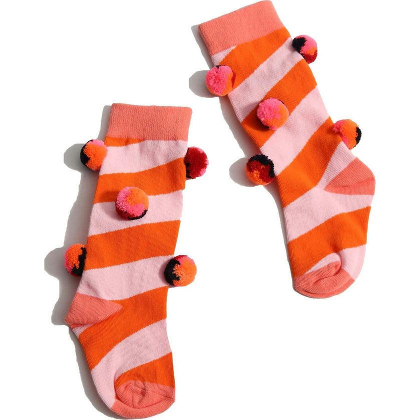 POM POM COLOR BLOCK SOCKS