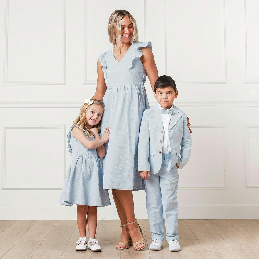 Organic Seersucker Suit Pant