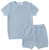 Wrap Cotton Knit Shorts Set