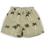 Palm Tree Print Woven Shorts