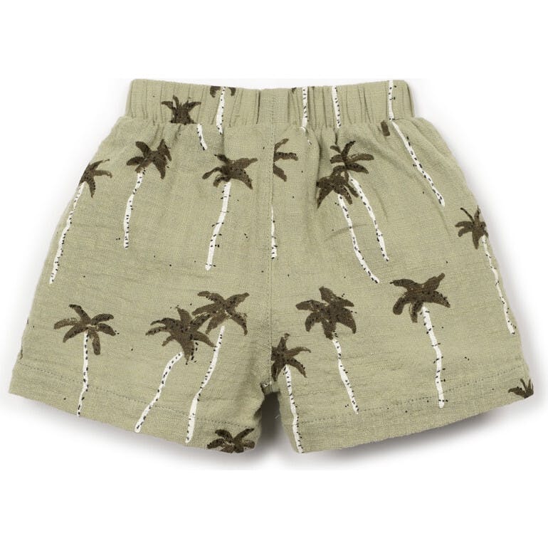 Palm Tree Print Woven Shorts