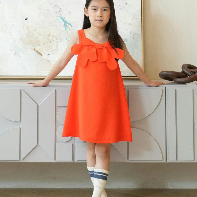 Esme dress (scarlet-orange)