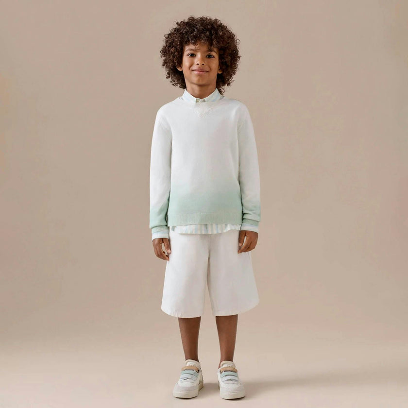 BONPOINT Tahar Ombre Sweater - Celadon Green
