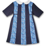 Floral Print Knit Colorblock Dress