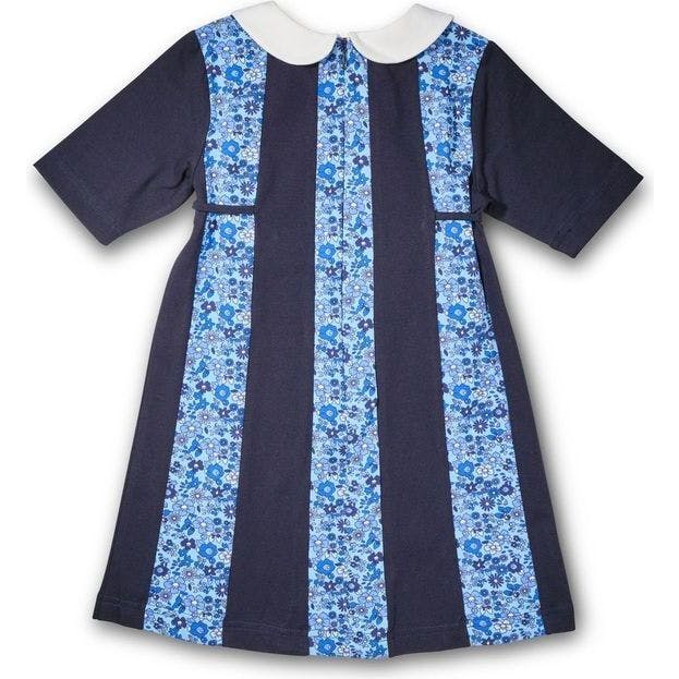 Floral Print Knit Colorblock Dress