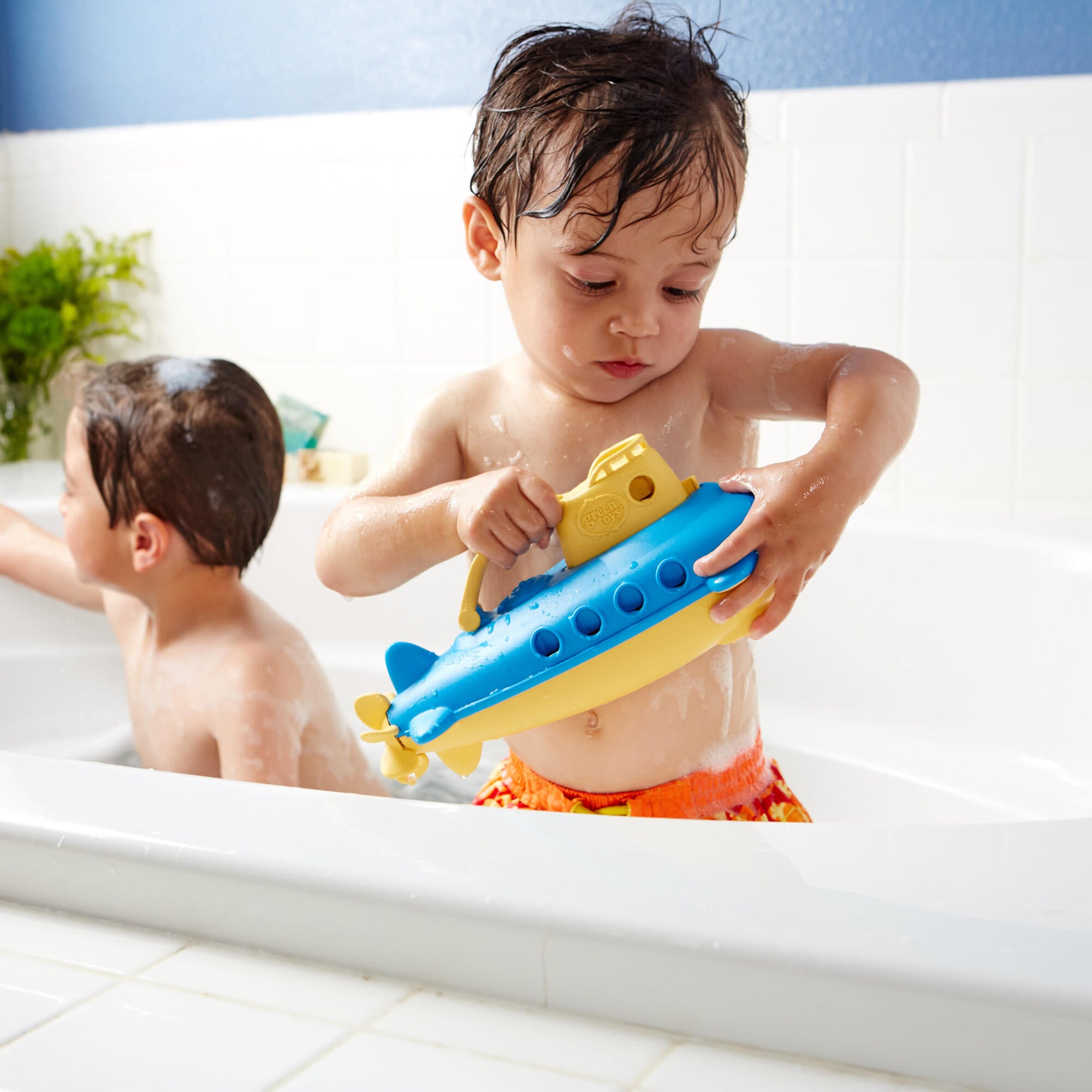 Green Toys: My First Submarine - Yellow & Blue Bathtime Toy
