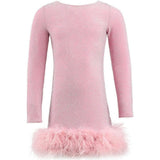 Pink Shimmer Feather Dress
