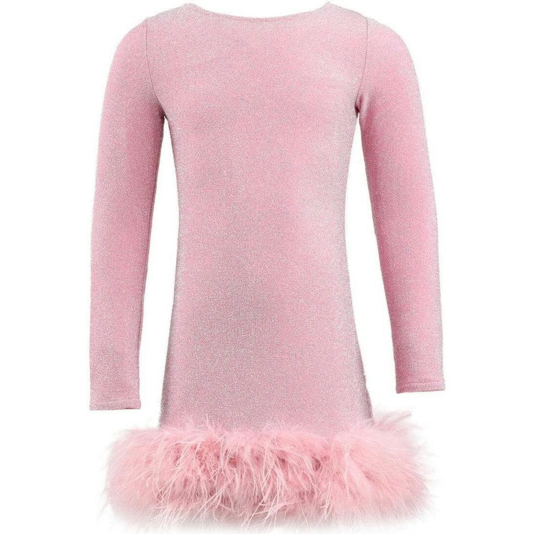 Pink Shimmer Feather Dress