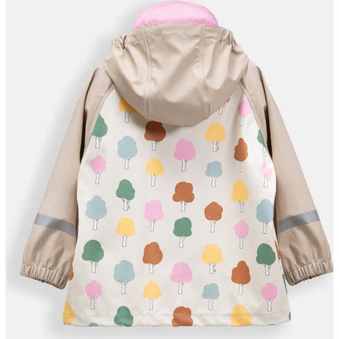 Tree Print Rain Hooded Jacket