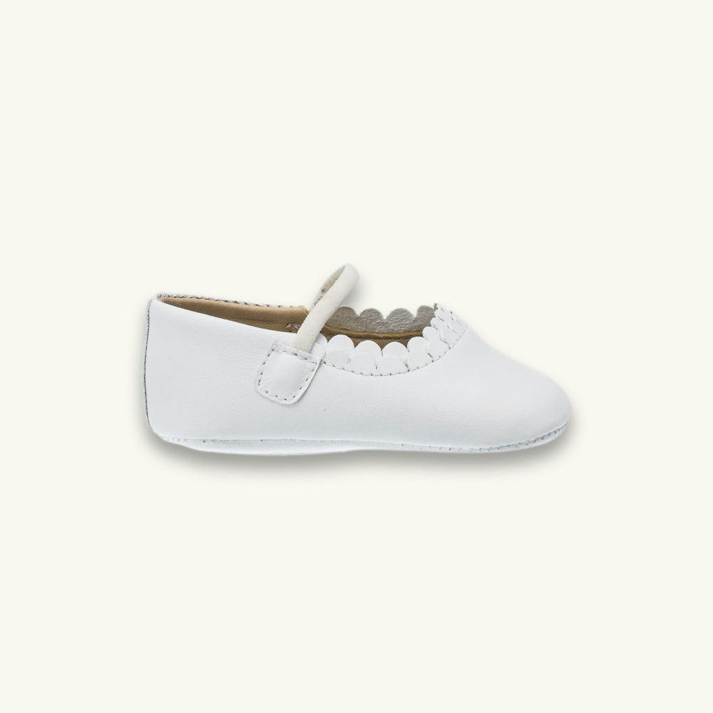 Ava Baby Ballet Flat | White Leather