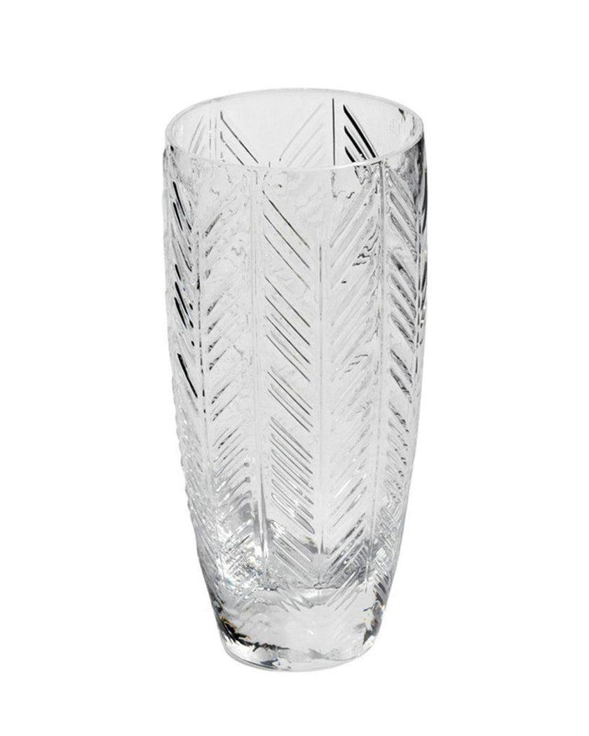 Champagne Glasses ZIG ZAG Set of 6  Transparent 11 oz, diam. 2.5", H 5.5"