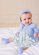 Openwork Detail Baby Cardigan in Light Blue (1-9mths)