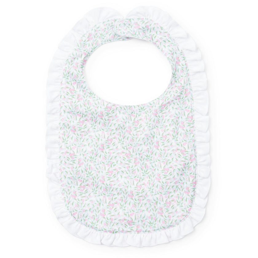Ruffled Girls' Bib - Garden Soiree