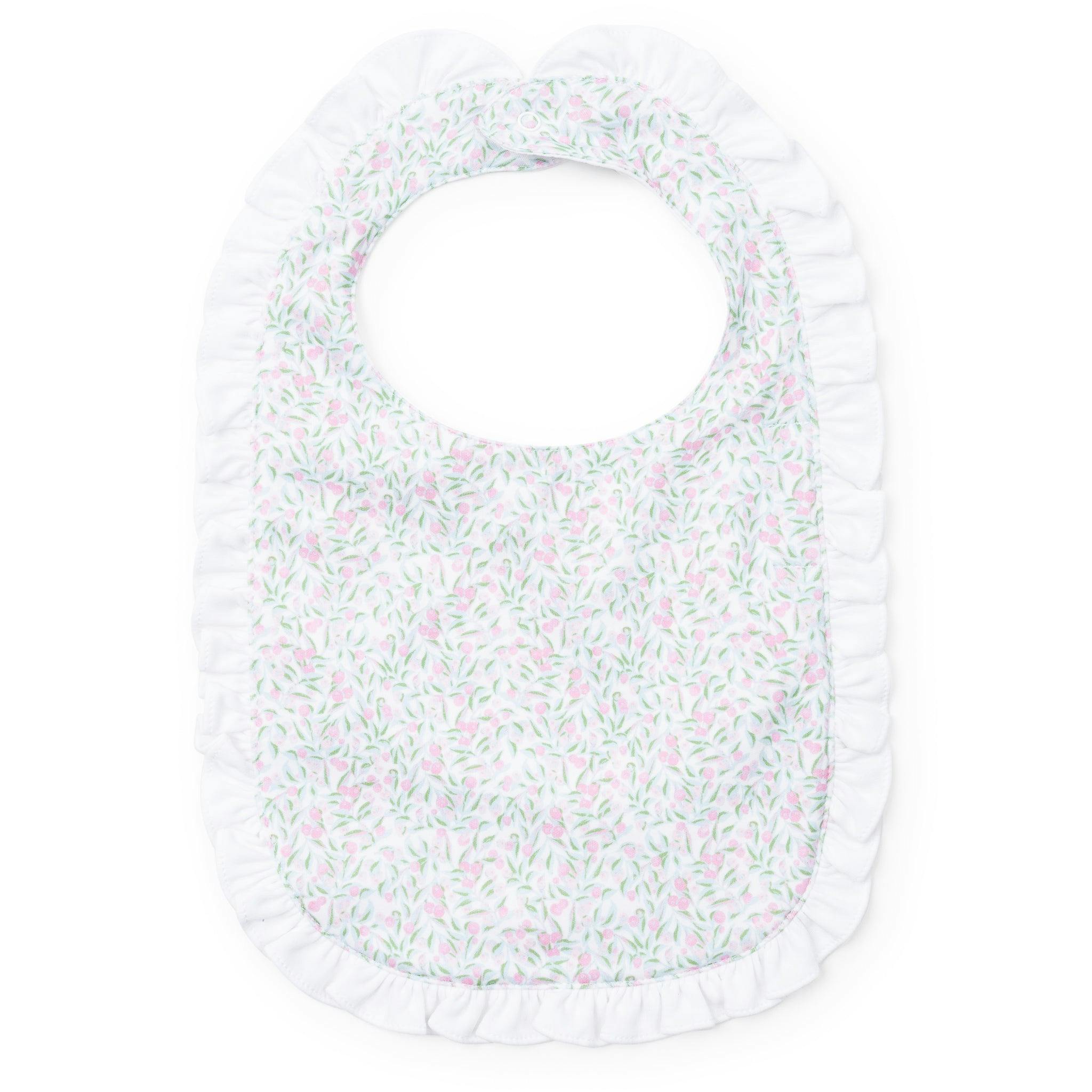 Ruffled Girls' Bib - Garden Soiree