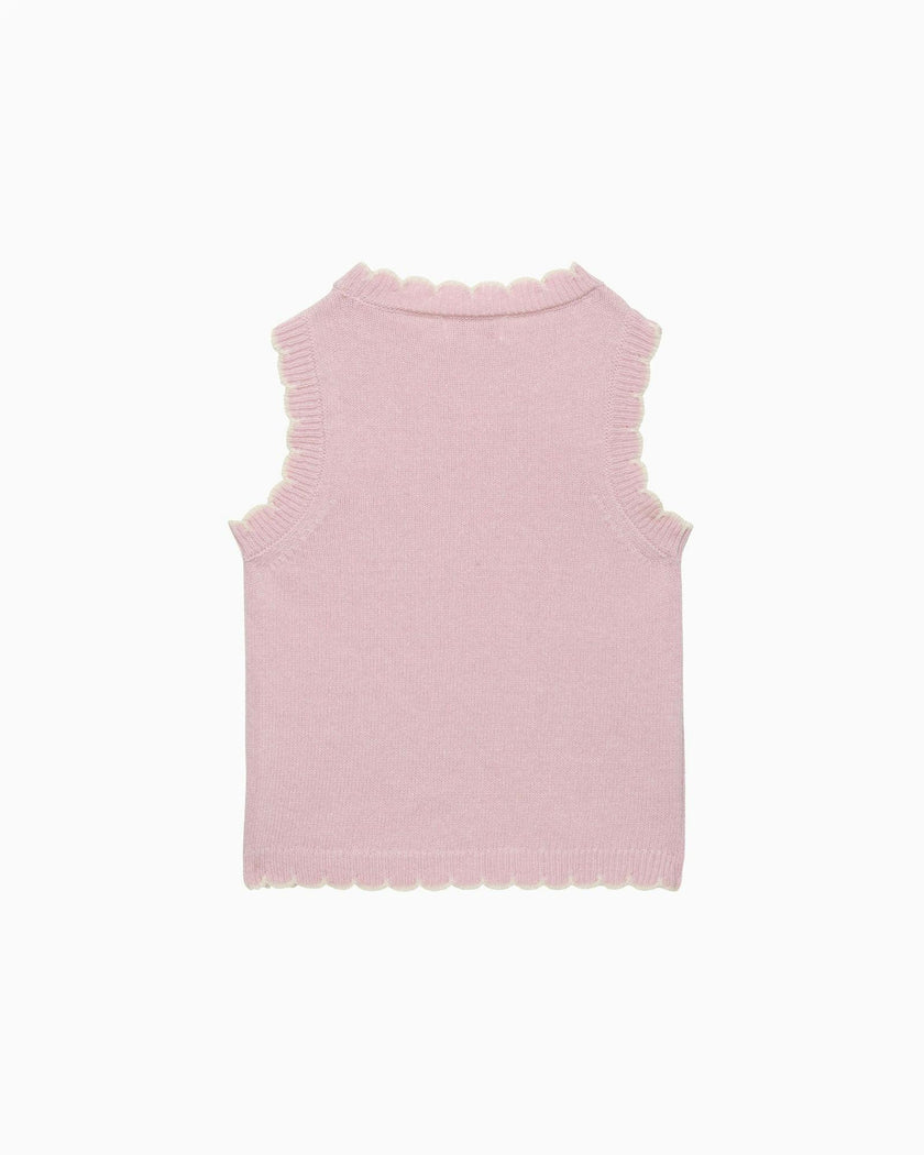 Knitted Tank Top in Pink