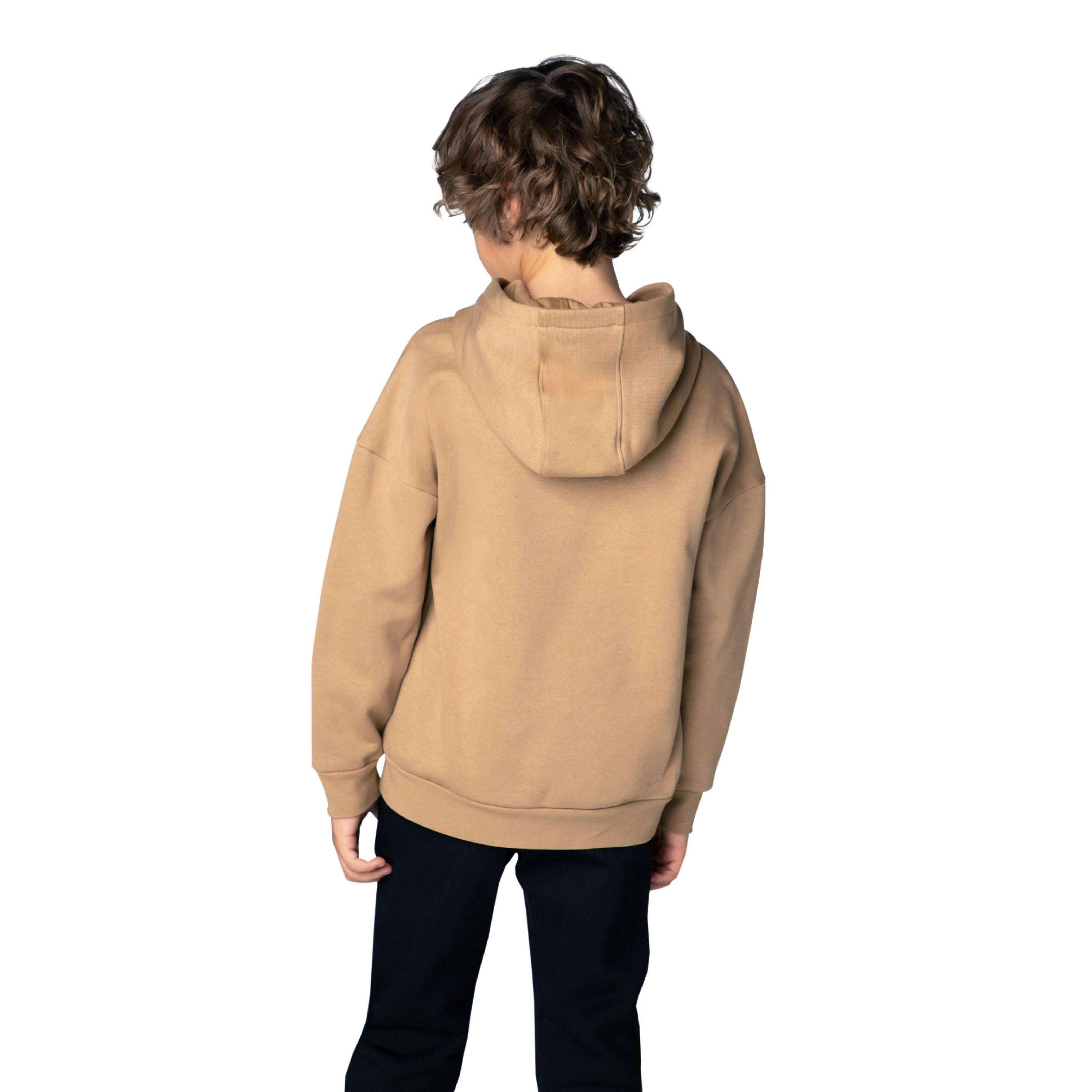 Beige Loose-Fit Hoodie