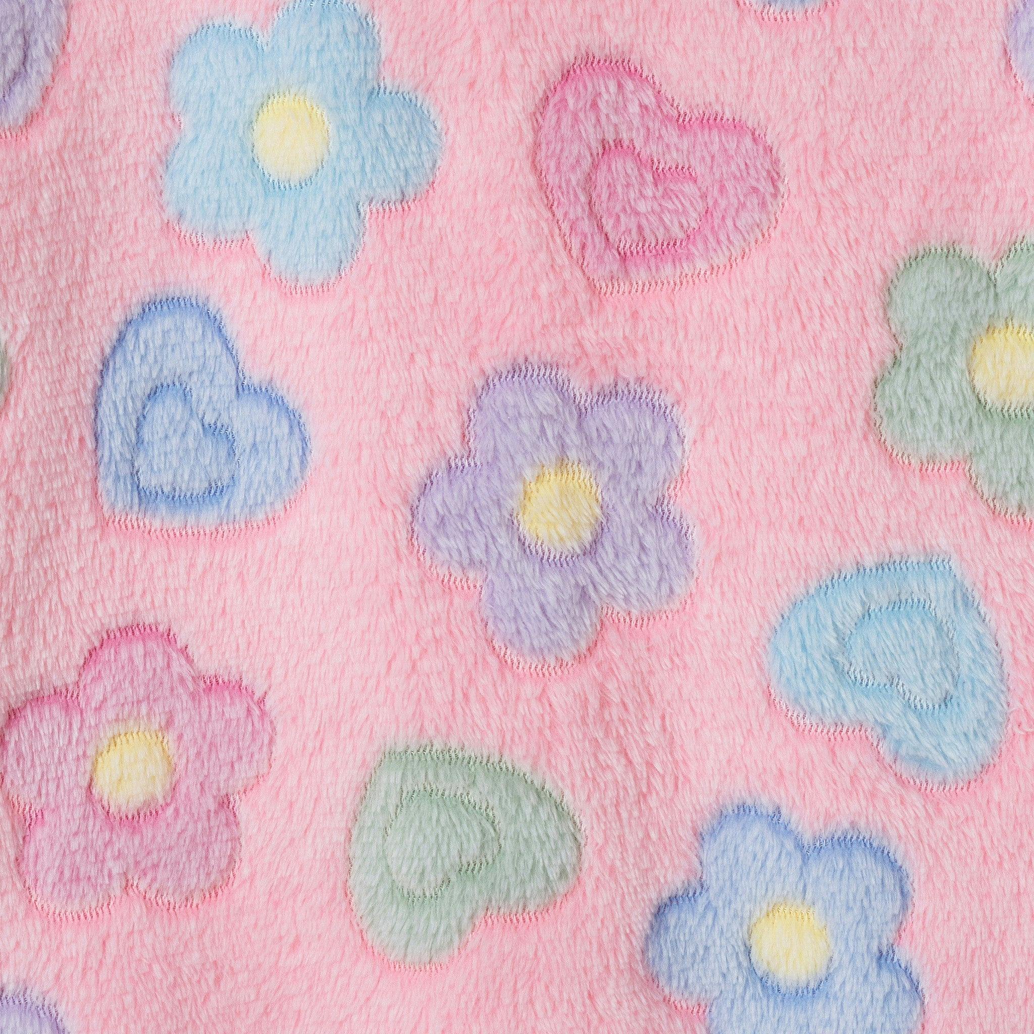 Plush Hoodie | Hearts & Flowers