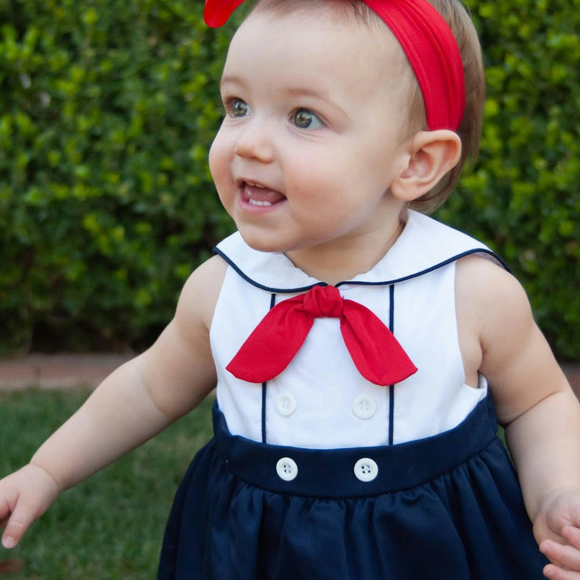 Pique Sailor Romper