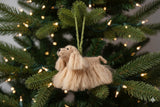 Cocker Spaniel Dog Hand Knit Christmas Ornament