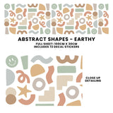 Peel & Stick Fabric Wall Stickers - Abstract Shapes (Earth