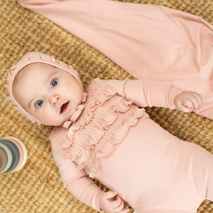 Ruffle Ruched Footie