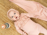 Ruffle Ruched Footie