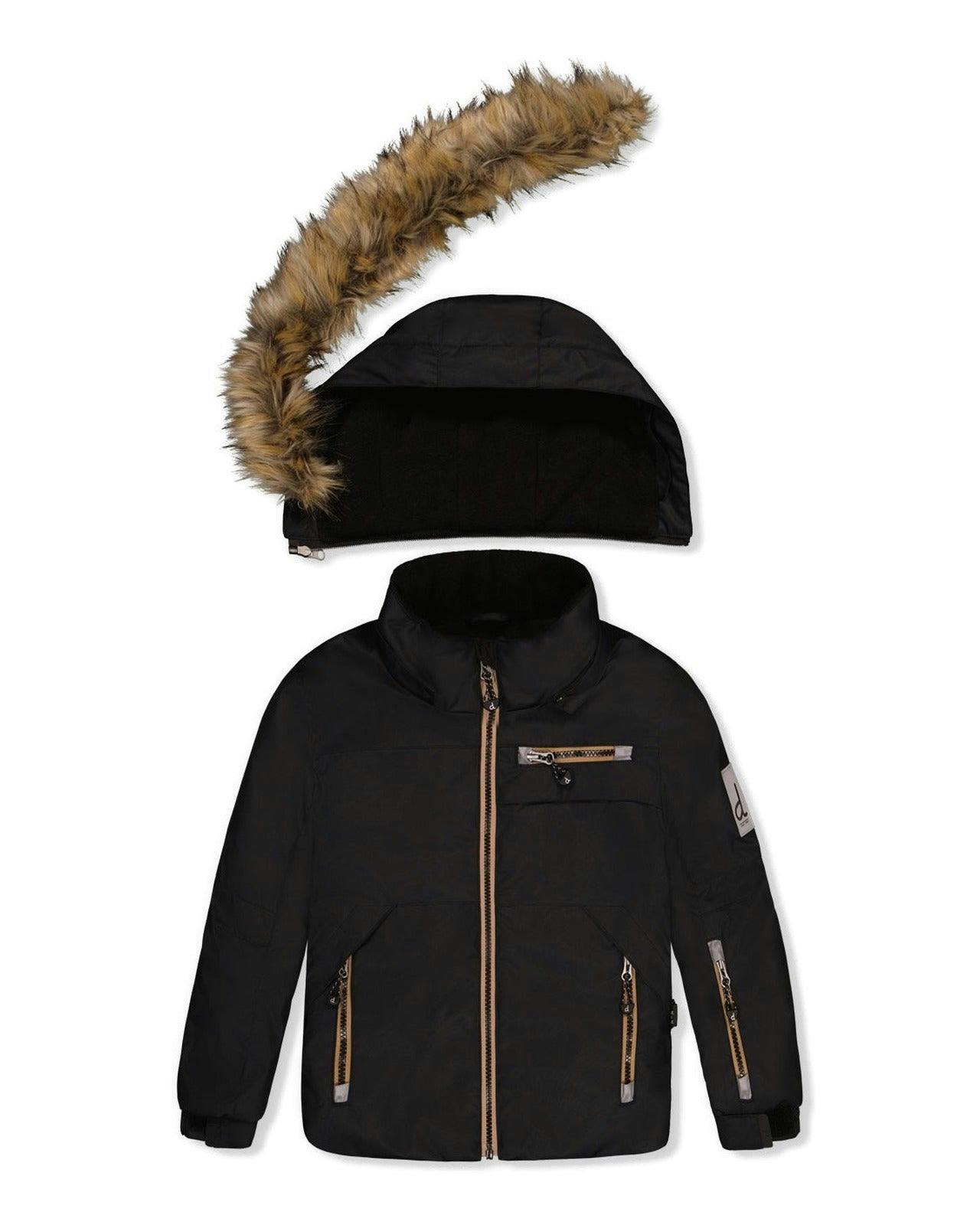 Two Piece Play Snowsuit Black And Beige