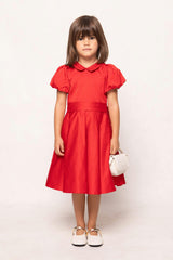 Mini Wrenley Dress in Red Taffeta