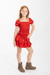 Kids Amber Smocked Ruffle Dress