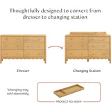 Swell 6-Drawer Assembled Dresser in Honey