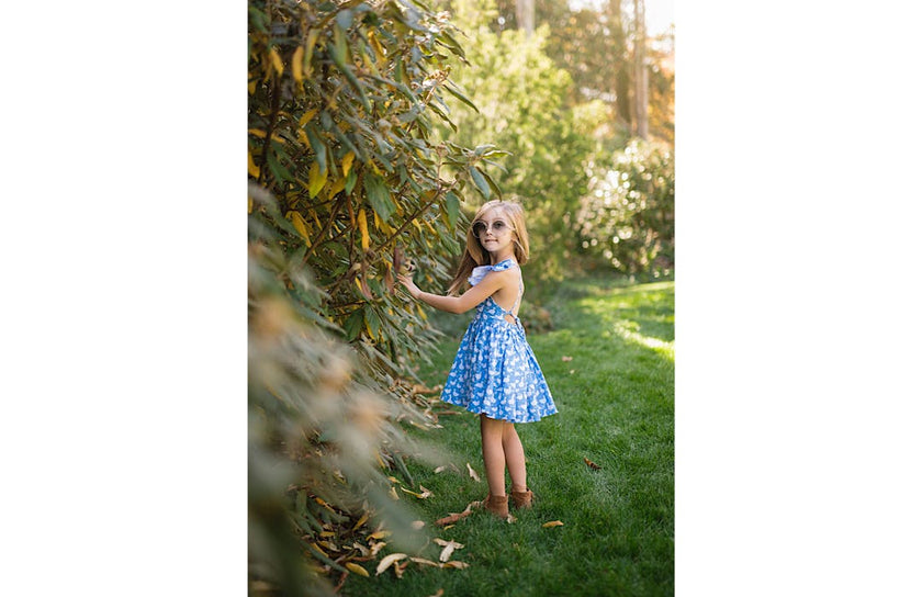 Ruffle Sleeve Dress in Ducks