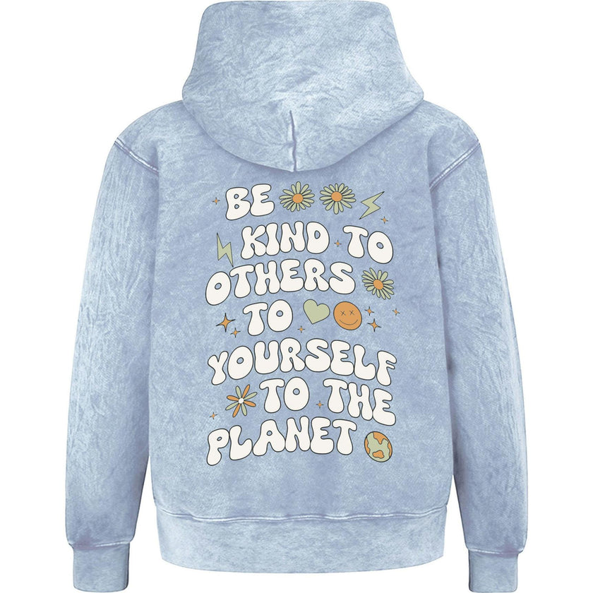 Kids Be Kind Hoodie-Washed blue-Unisex