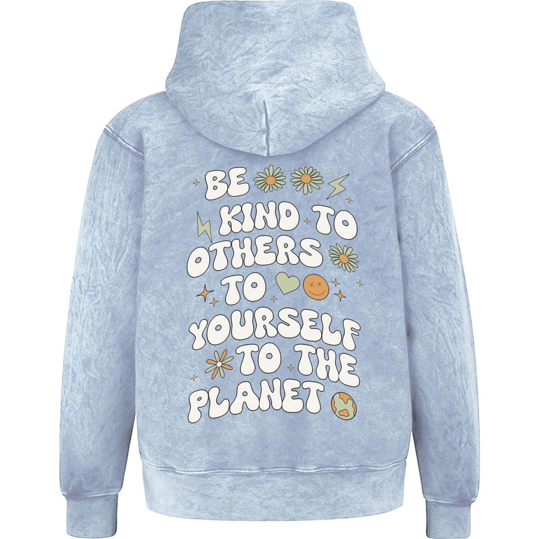 Kids Be Kind Hoodie-Washed blue-Unisex