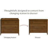 Sprout 3-Drawer Changer Dresser with Removable Changing Tray in Natural Walnut