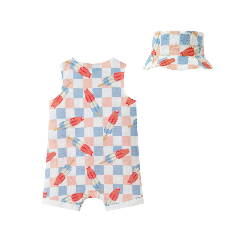 Infant Woven Romper & Hat