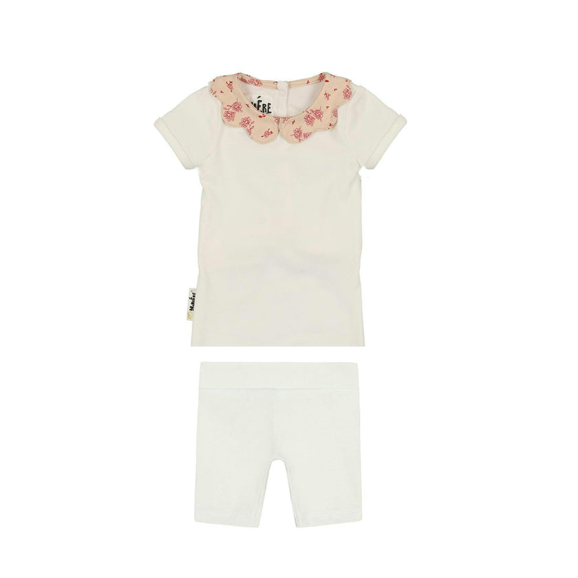 Scalloped Collar Two Piece Set