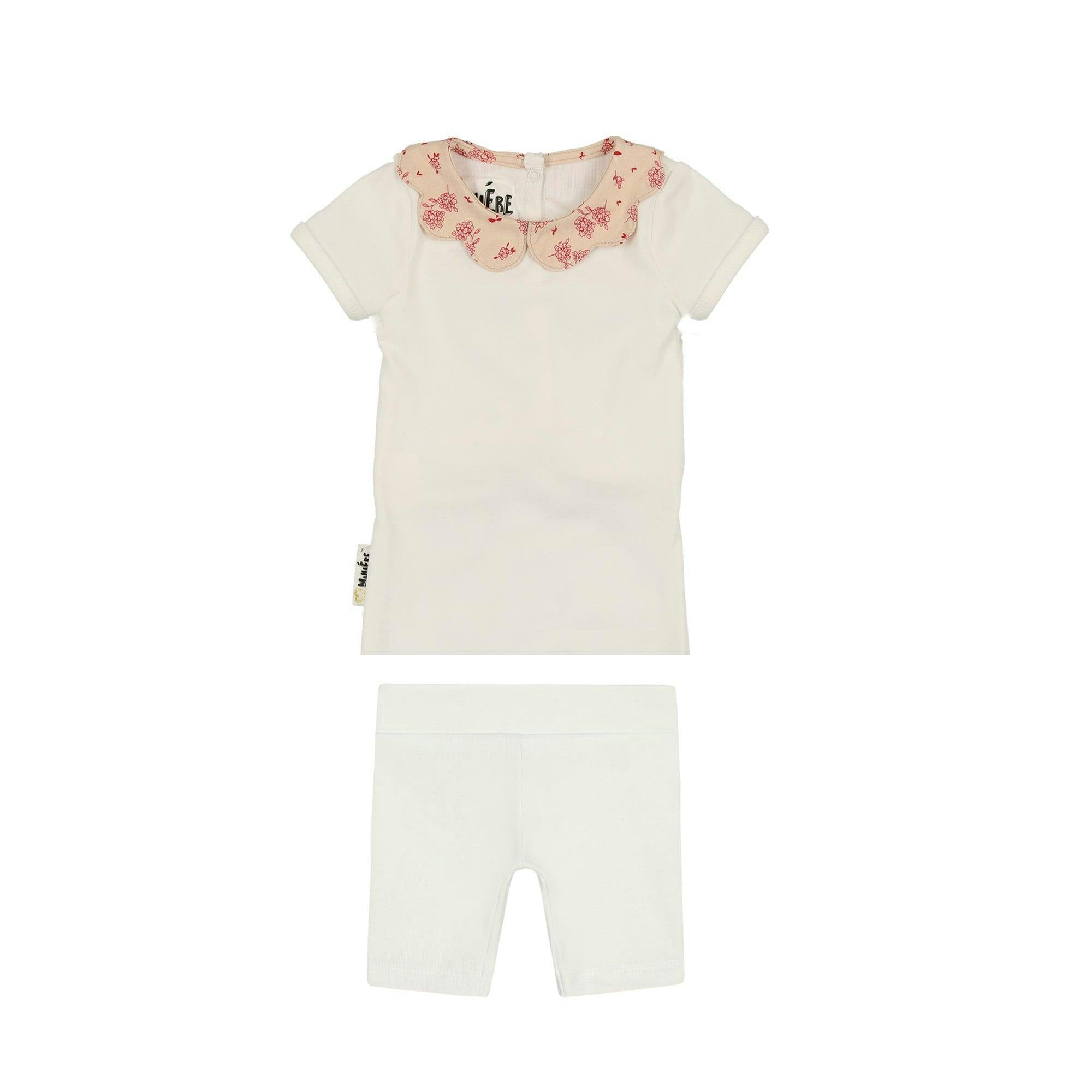 Scalloped Collar Two Piece Set