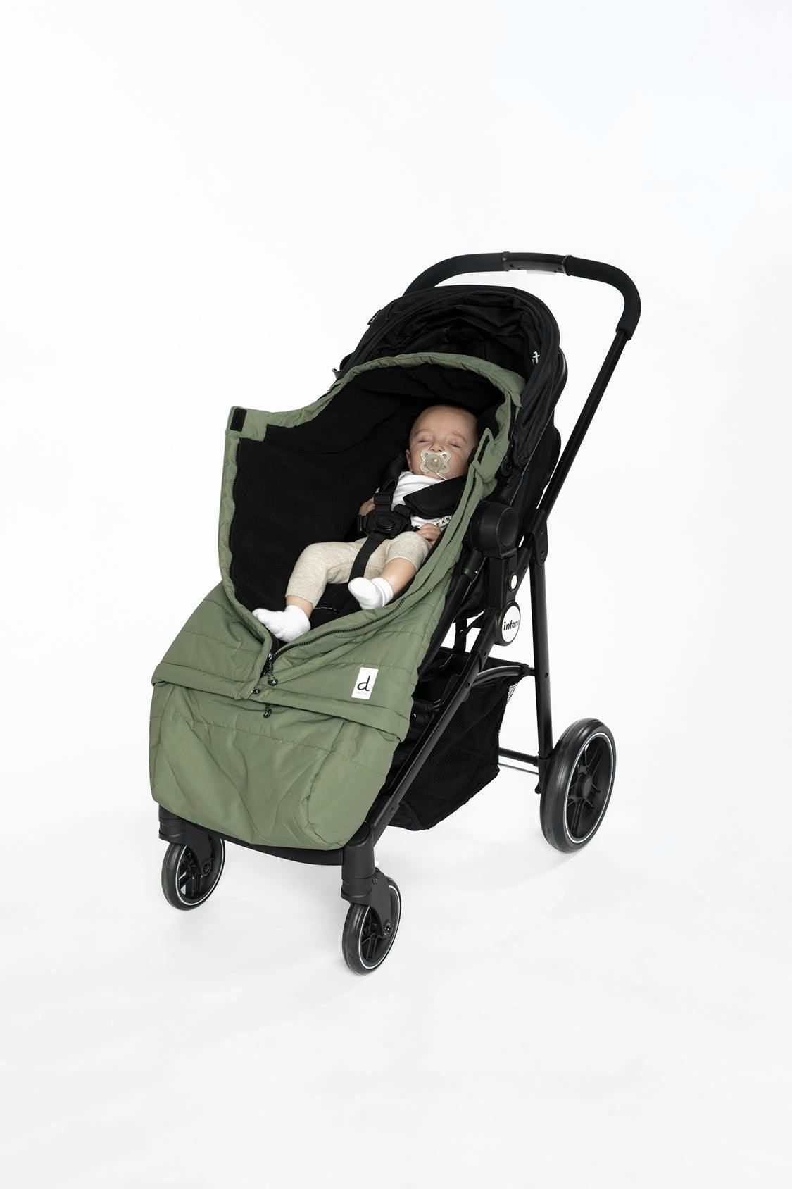 Evolutive Footmuff For Car Seats and Strollers Olive Green